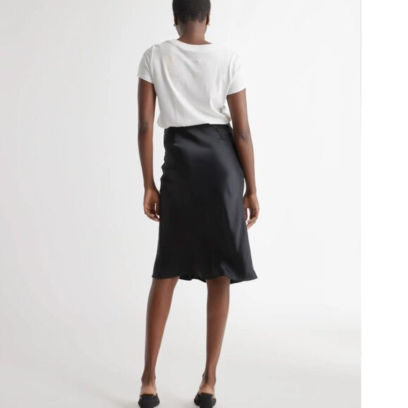 Quince Black Washable Silk Skirt - Size Large - Picture 9 of 10